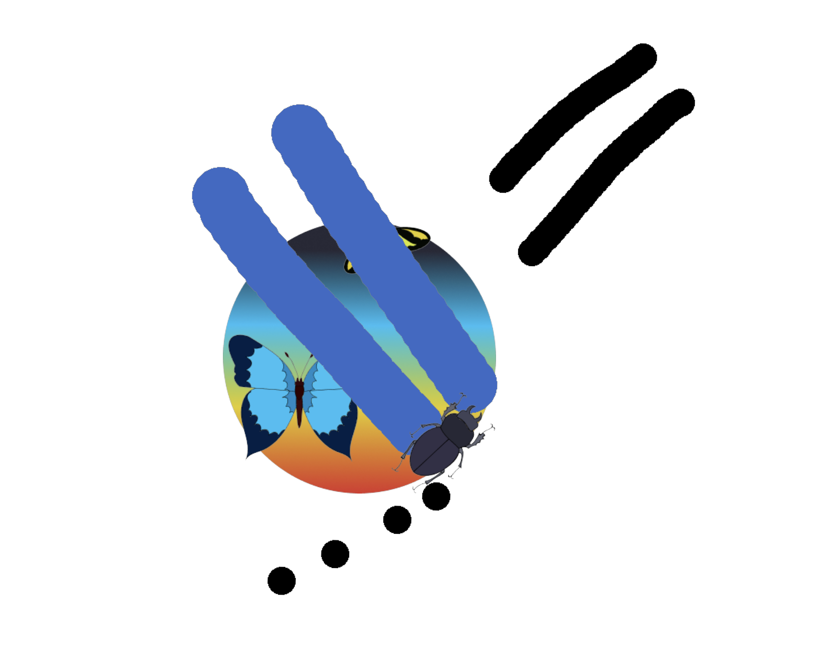 The butterfly is added.